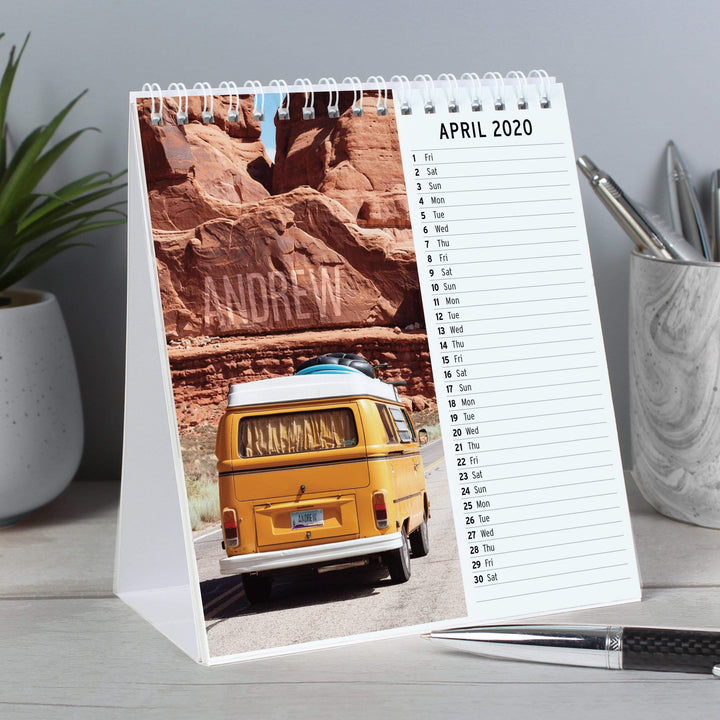 Personalised Memento Stationery &amp; Pens Personalised Outdoors Desk Calendar