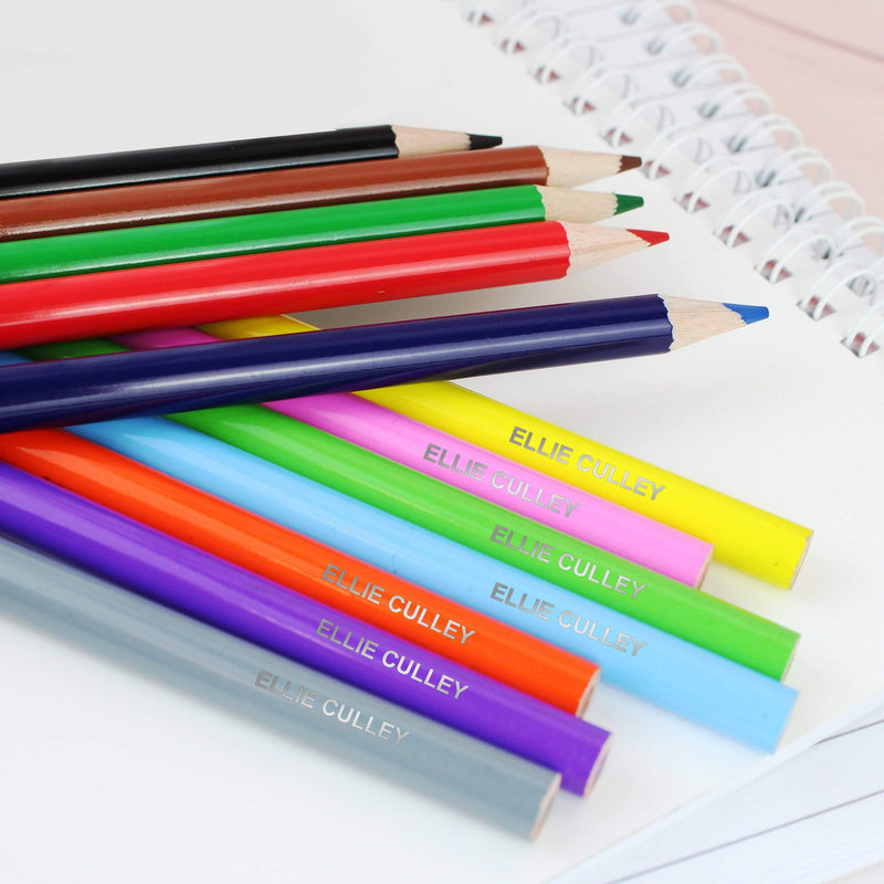 Personalised Memento Stationery & Pens Personalised Pack of 12 Colouring Pencils