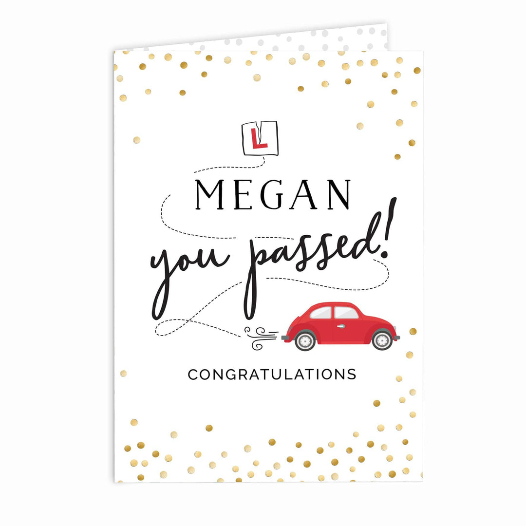 Personalised Memento Greetings Cards Personalised Passed Driving Test Card