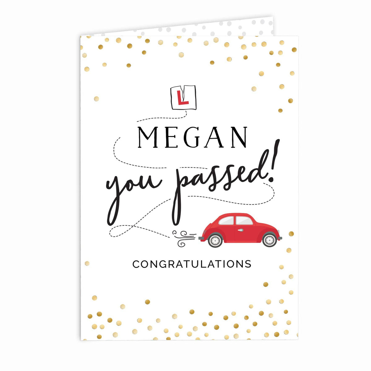 Personalised Memento Greetings Cards Personalised Passed Driving Test Card