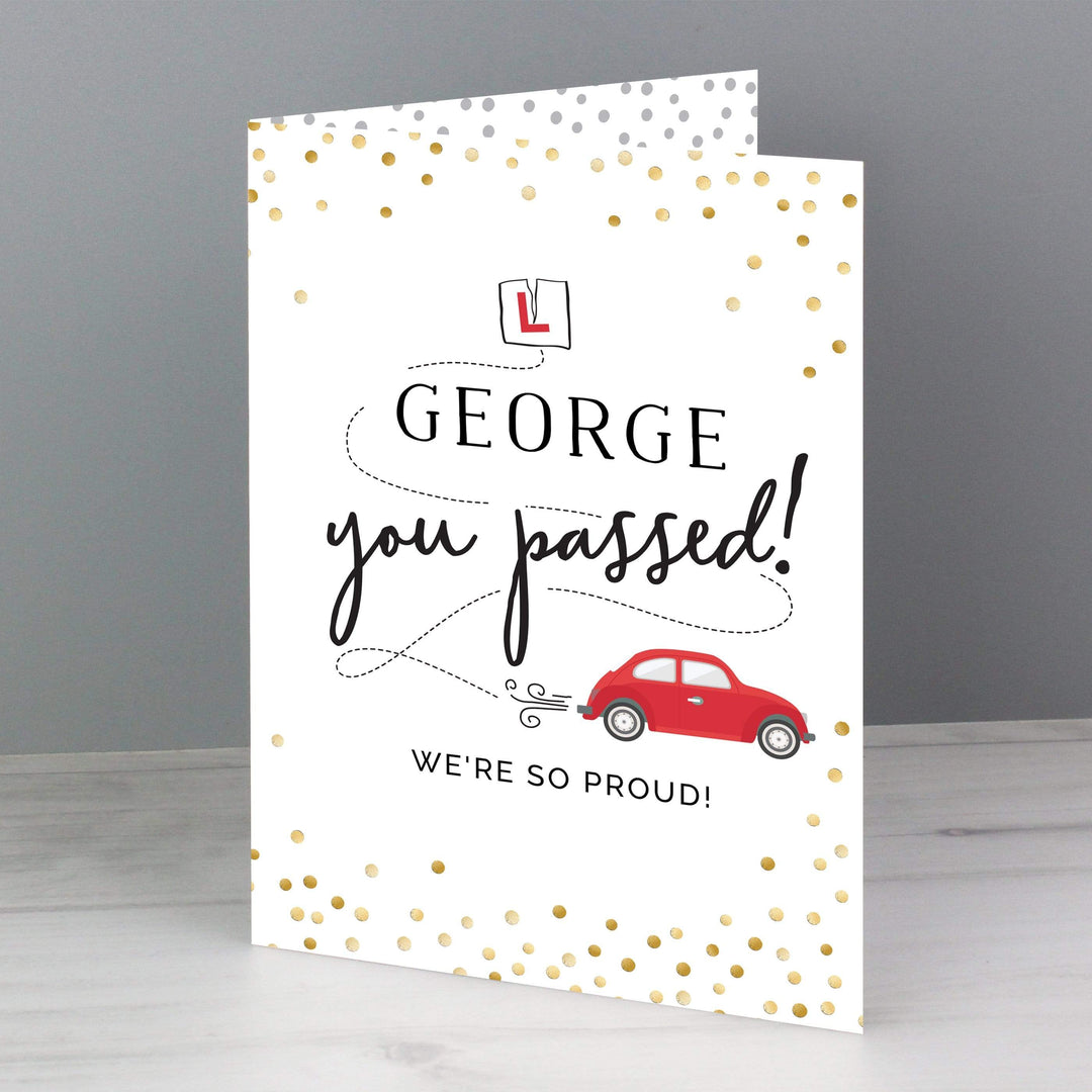 Personalised Memento Greetings Cards Personalised Passed Driving Test Card