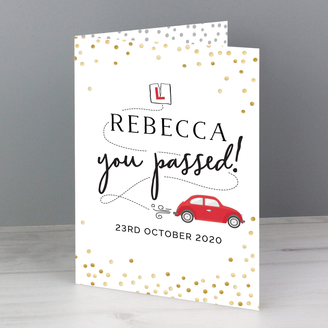 Personalised Memento Greetings Cards Personalised Passed Driving Test Card