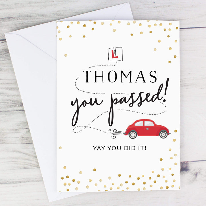 Personalised Memento Greetings Cards Personalised Passed Driving Test Card