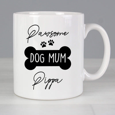 Personalised Memento Personalised Pawsome Dog Mum Mug