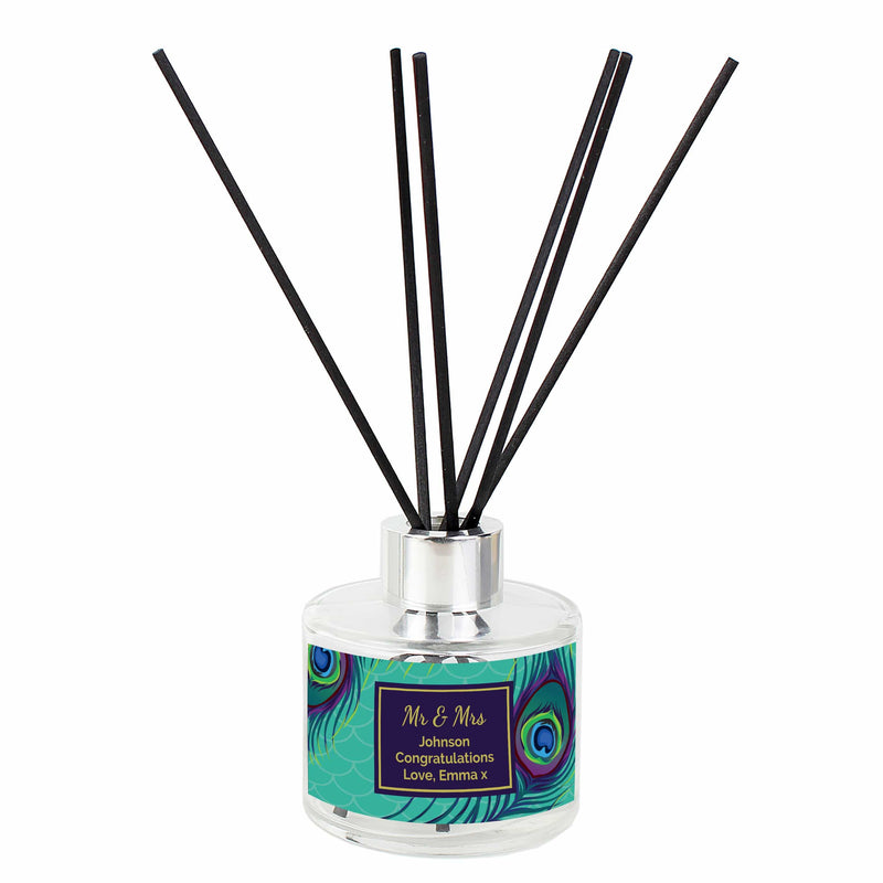 Personalised Memento Candles & Reed Diffusers Personalised Peacock Reed Diffuser