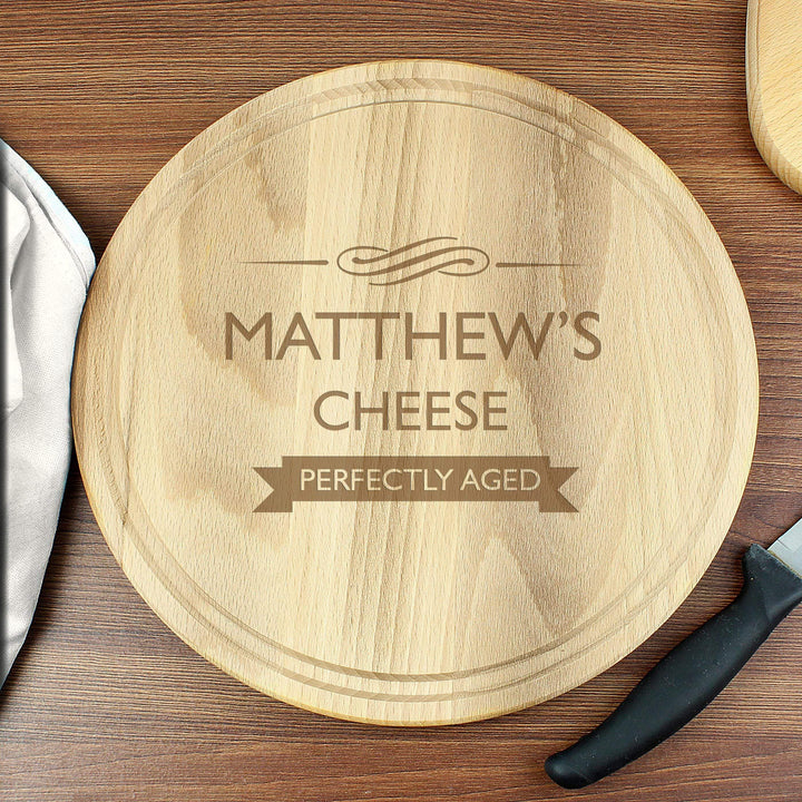 Personalised Memento Personalised Perfectly Aged Round Chopping Board
