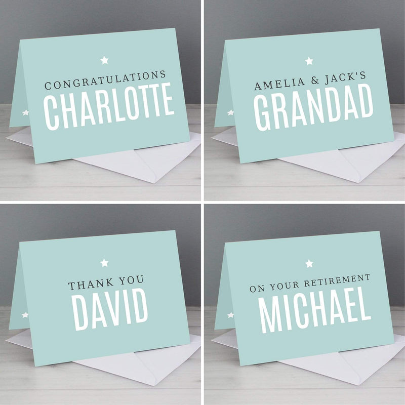 Personalised Memento Greetings Cards Personalise With Your Own Message Card
