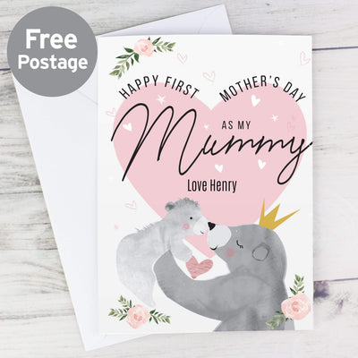 Personalised Memento Greetings Cards Personalised 1st Mother's Day Mama Bear Card