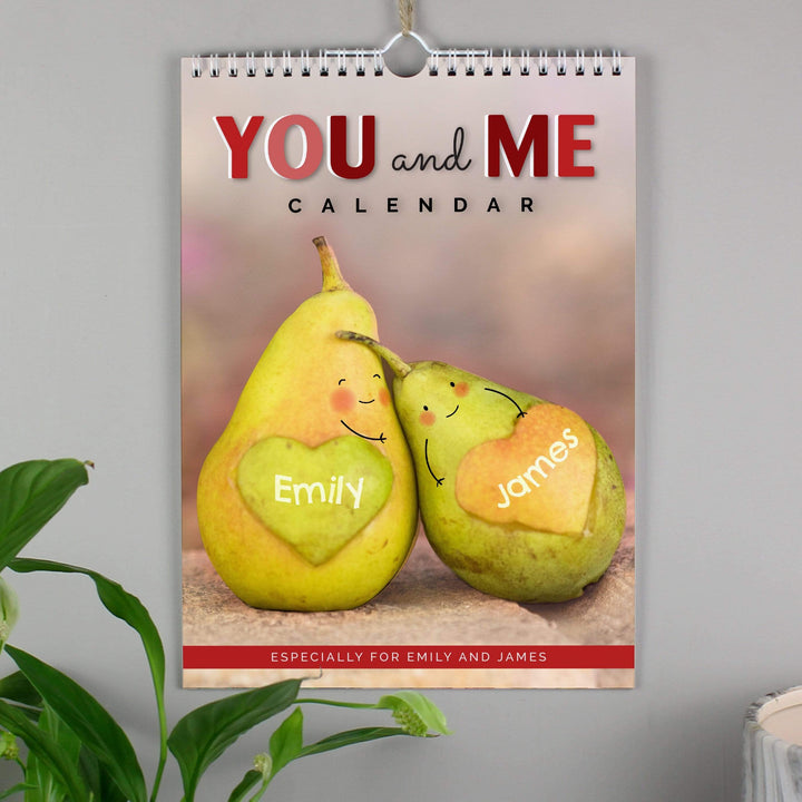 Personalised Memento Stationery &amp; Pens Personalised A4 Couple You And Me Calendar