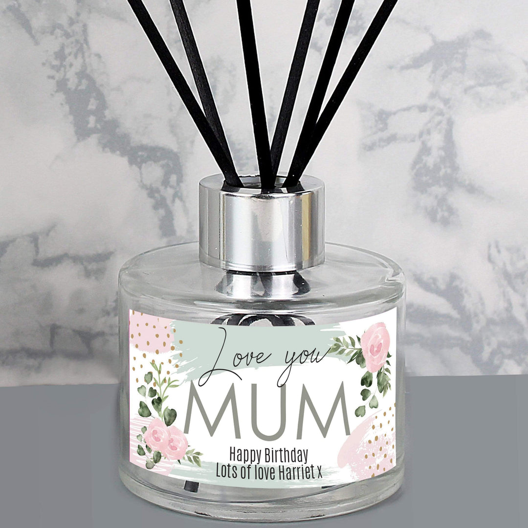 Personalised Memento Candles &amp; Reed Diffusers Personalised Abstract Rose Reed Diffuser
