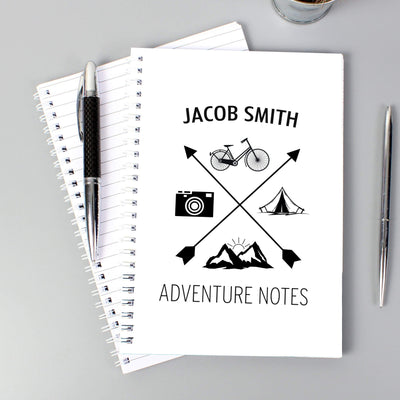 Personalised Memento Stationery & Pens Personalised Adventure A5 Notebook