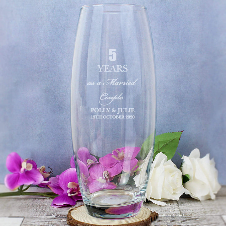 Personalised Memento Vases Personalised Anniversary Bullet Vase