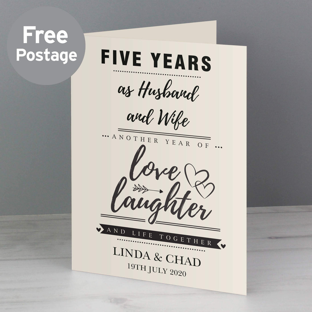 Personalised Memento Greetings Cards Personalised Anniversary Card