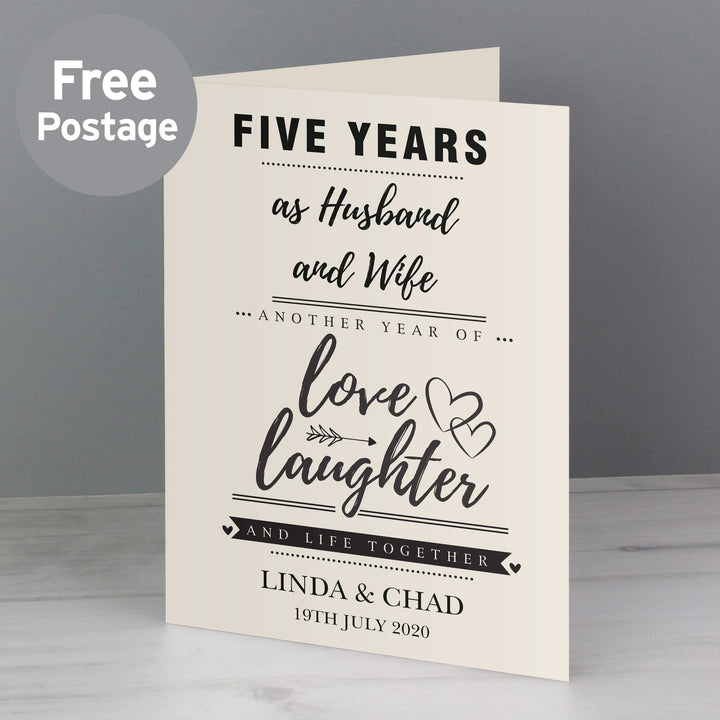Personalised Memento Greetings Cards Personalised Anniversary Card