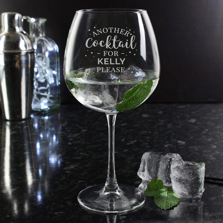 Personalised Memento Glasses &amp; Barware Personalised Another Cocktail Balloon Glass