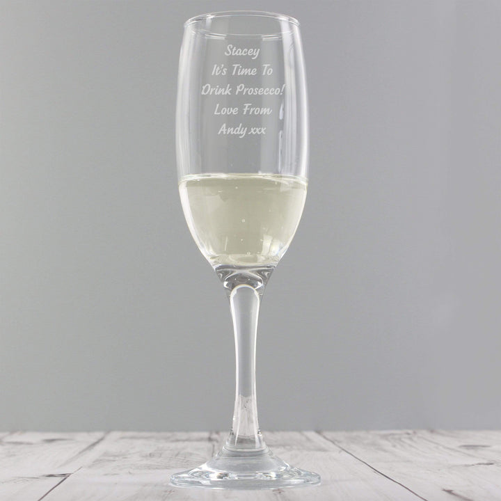 Personalised Memento Glasses &amp; Barware Personalised Any Message Prosecco Flute