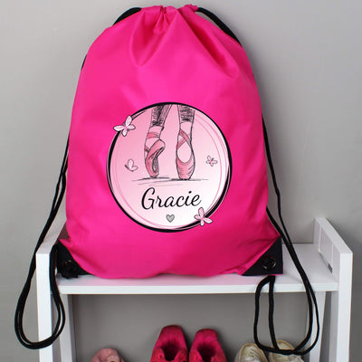 Personalised Memento Textiles Personalised Ballet Pink Kit Bag