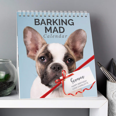 Personalised Memento Stationery & Pens Personalised Barking Mad Dog Desk Calendar