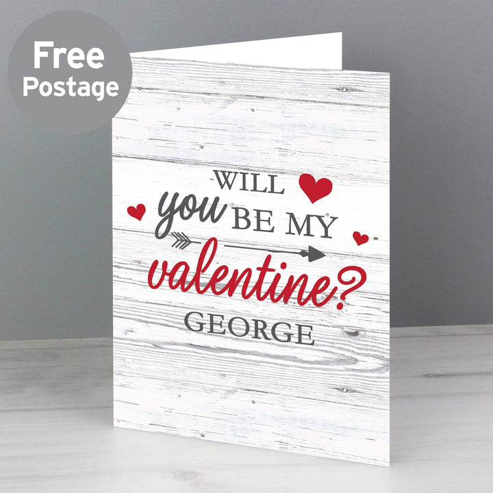 Personalised Memento Greetings Cards Personalised Be My Valentine Card