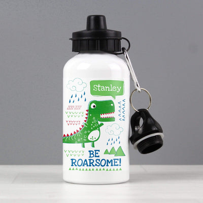 Personalised Memento Mealtime Essentials Personalised 'Be Roarsome' Dinosaur Drinks Bottle