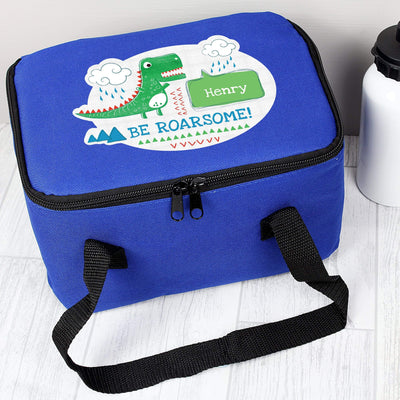 Personalised Memento Mealtime Essentials Personalised 'Be Roarsome' Dinosaur Lunch Bag