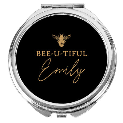 Personalised Memento Keepsakes Personalised Bee-u-tiful Compact Mirror