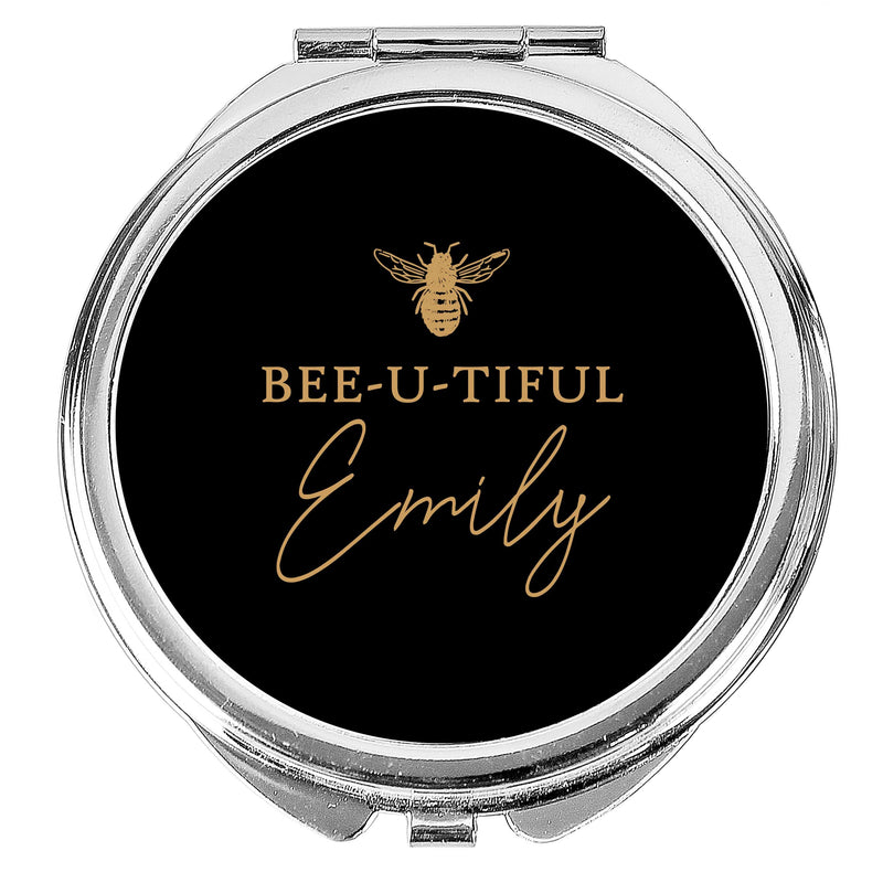 Personalised Memento Keepsakes Personalised Bee-u-tiful Compact Mirror