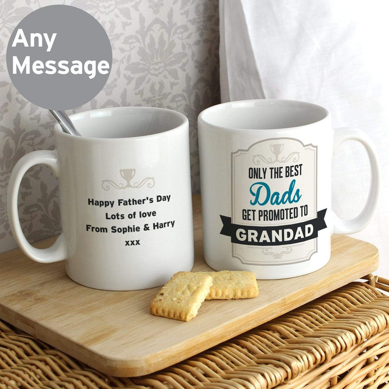 Personalised Memento Mugs Personalised Best Dads Get Promoted to Mug