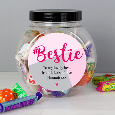 Personalised Memento Food & Drink Personalised #Bestie Sweet Jar