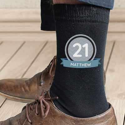 Personalised Memento Clothing Personalised Birthday Men's Socks