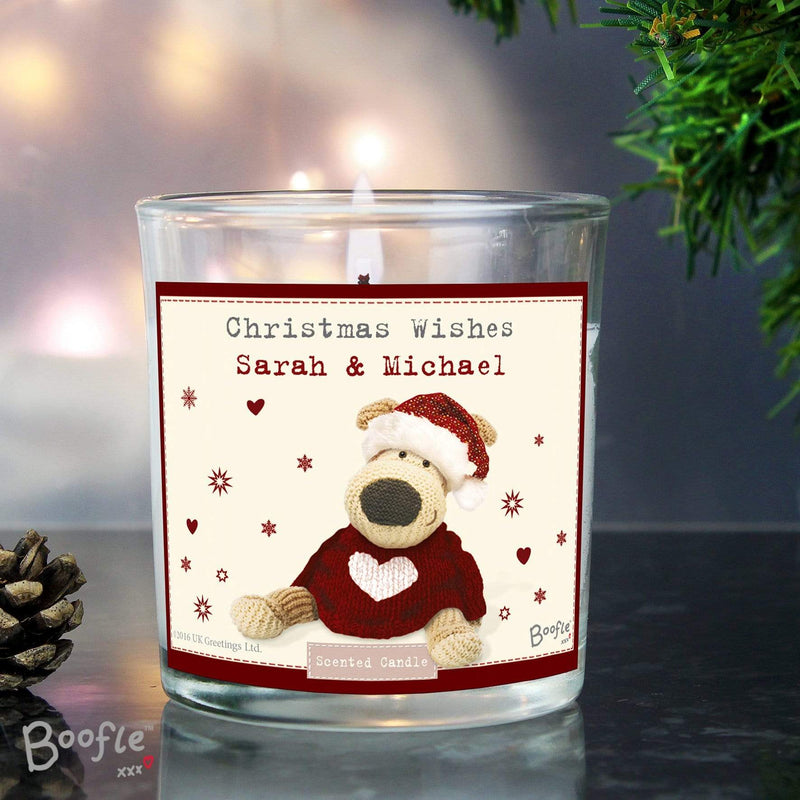 Personalised Memento Candles & Reed Diffusers Personalised Boofle Christmas Love Scented Jar Candle