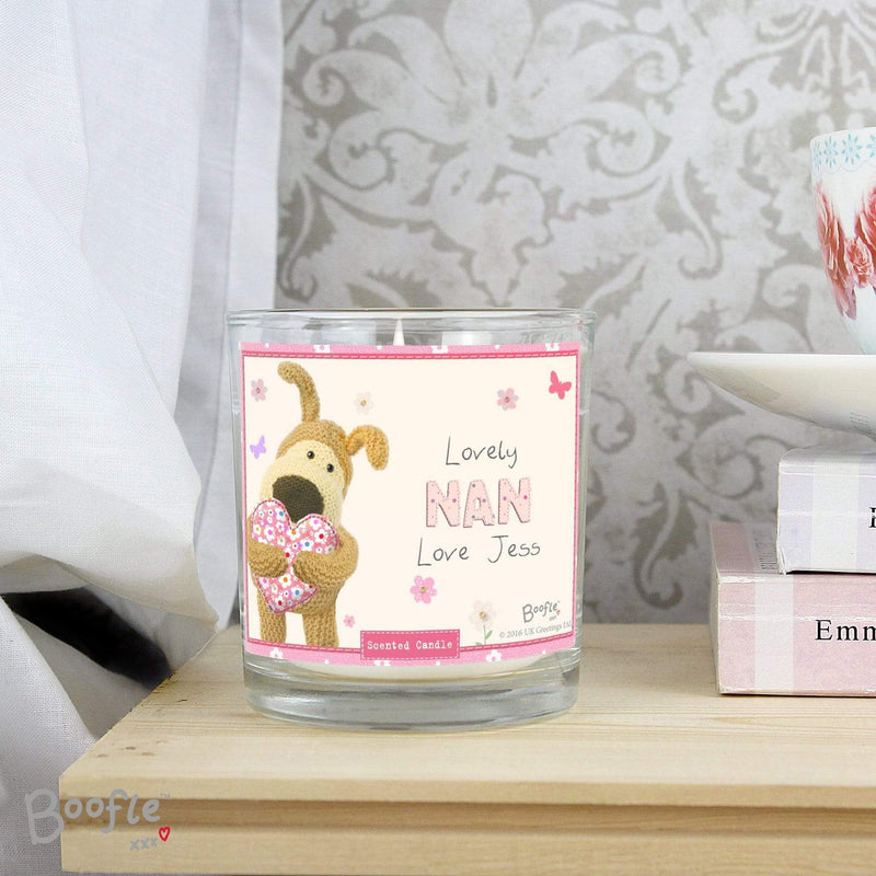 Personalised Memento Candles & Reed Diffusers Personalised Boofle Flowers Scented Jar Candle