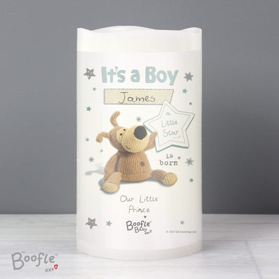 Personalised Memento LED Lights, Candles & Decorations Personalised Boofle It's a Boy Nightlight LED Candle