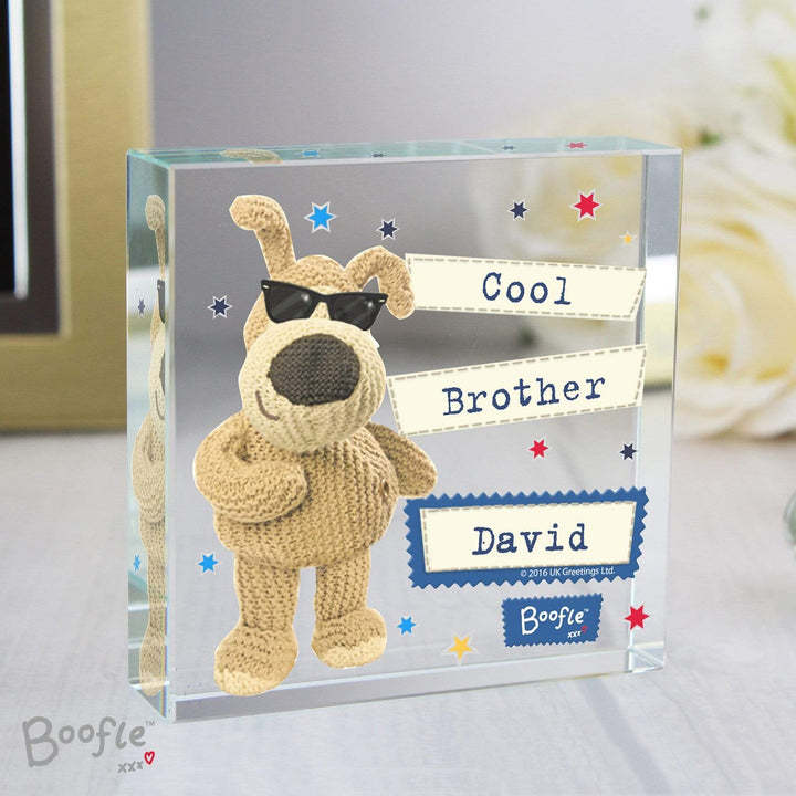 Personalised Memento Ornaments Personalised Boofle Stars Large Crystal Token