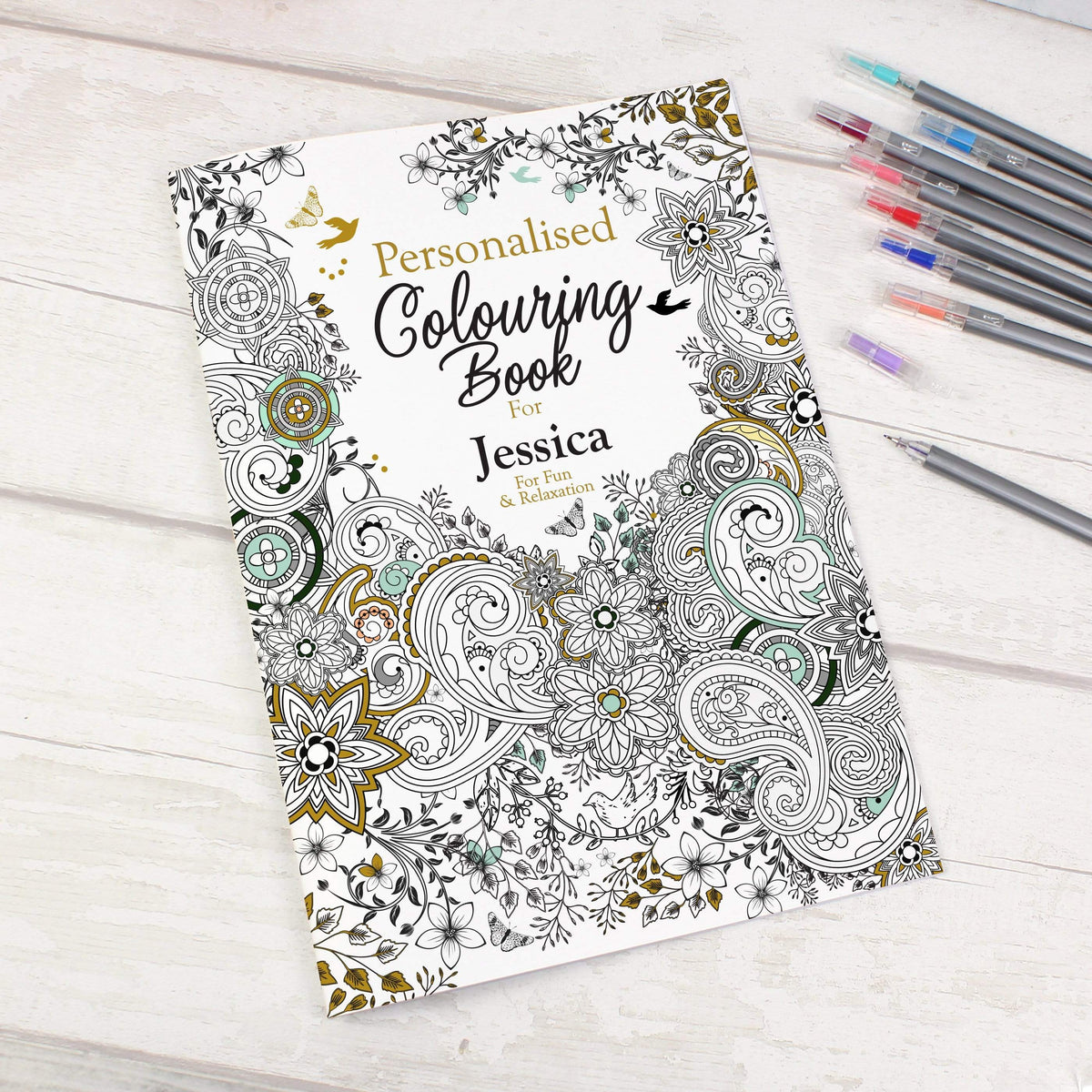 Personalised Memento Books Personalised Botanical Colouring Book