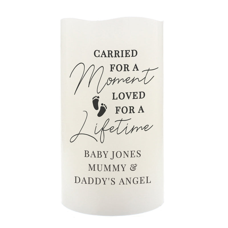 Personalised Memento LED Lights, Candles & Decorations Personalised Carried For A Moment Led Candle