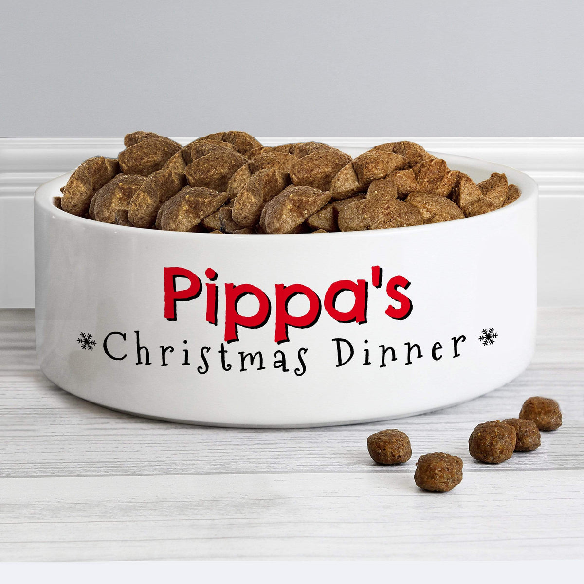 Personalised Memento Pet Gifts Personalised Christmas Dinner 14cm Medium Pet Bowl