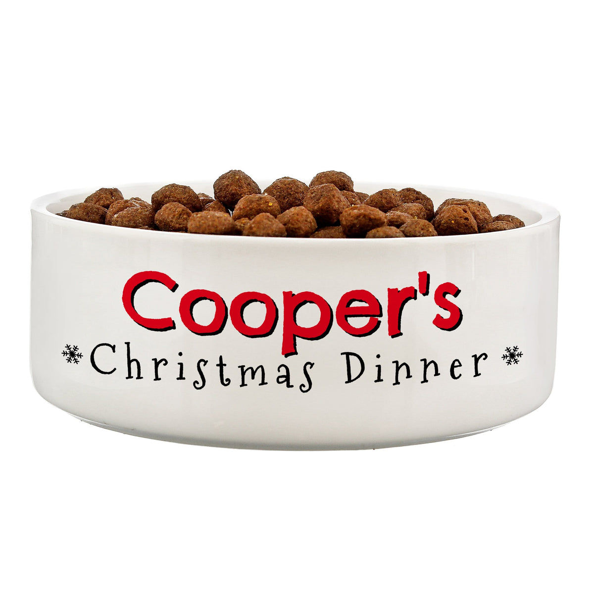 Personalised Memento Pet Gifts Personalised Christmas Dinner 14cm Medium Pet Bowl