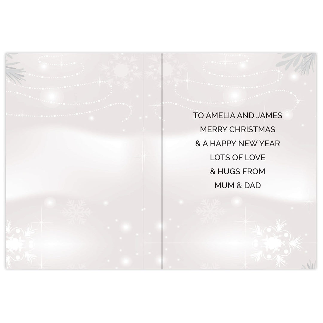 Personalised Memento Greetings Cards Personalised Christmas Snow Globe Card