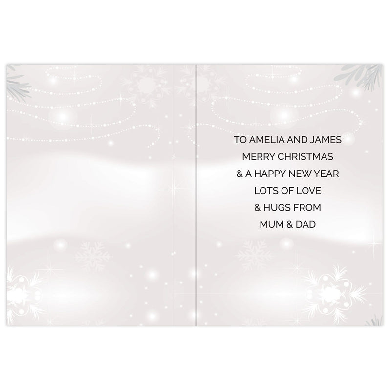 Personalised Memento Greetings Cards Personalised Christmas Snow Globe Card