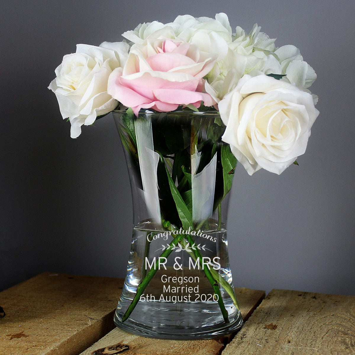 Personalised Memento Vases Personalised Classic Glass Vase