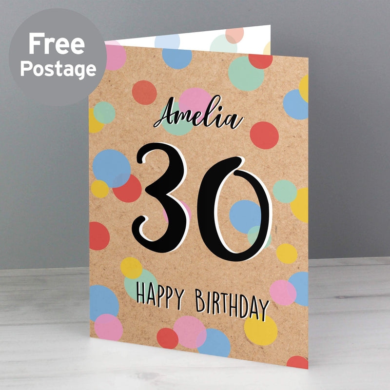 Personalised Memento Greetings Cards Personalised Colour Confetti Birthday Card