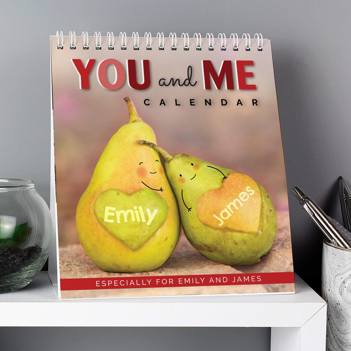 Personalised Memento Stationery & Pens Personalised Couples Desk Calendar