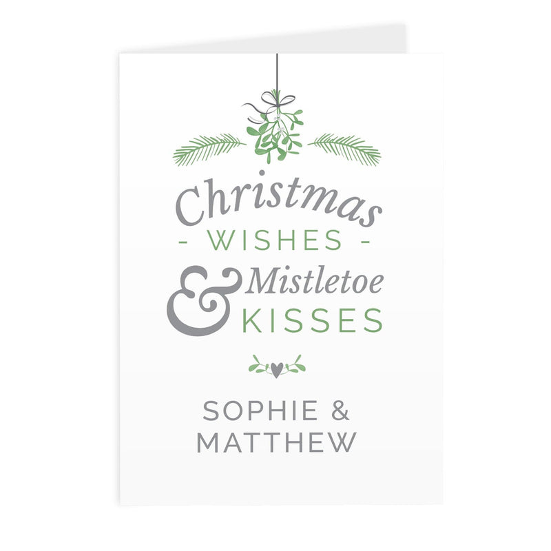 Personalised Memento Greetings Cards Personalised Couples Mistletoe Card