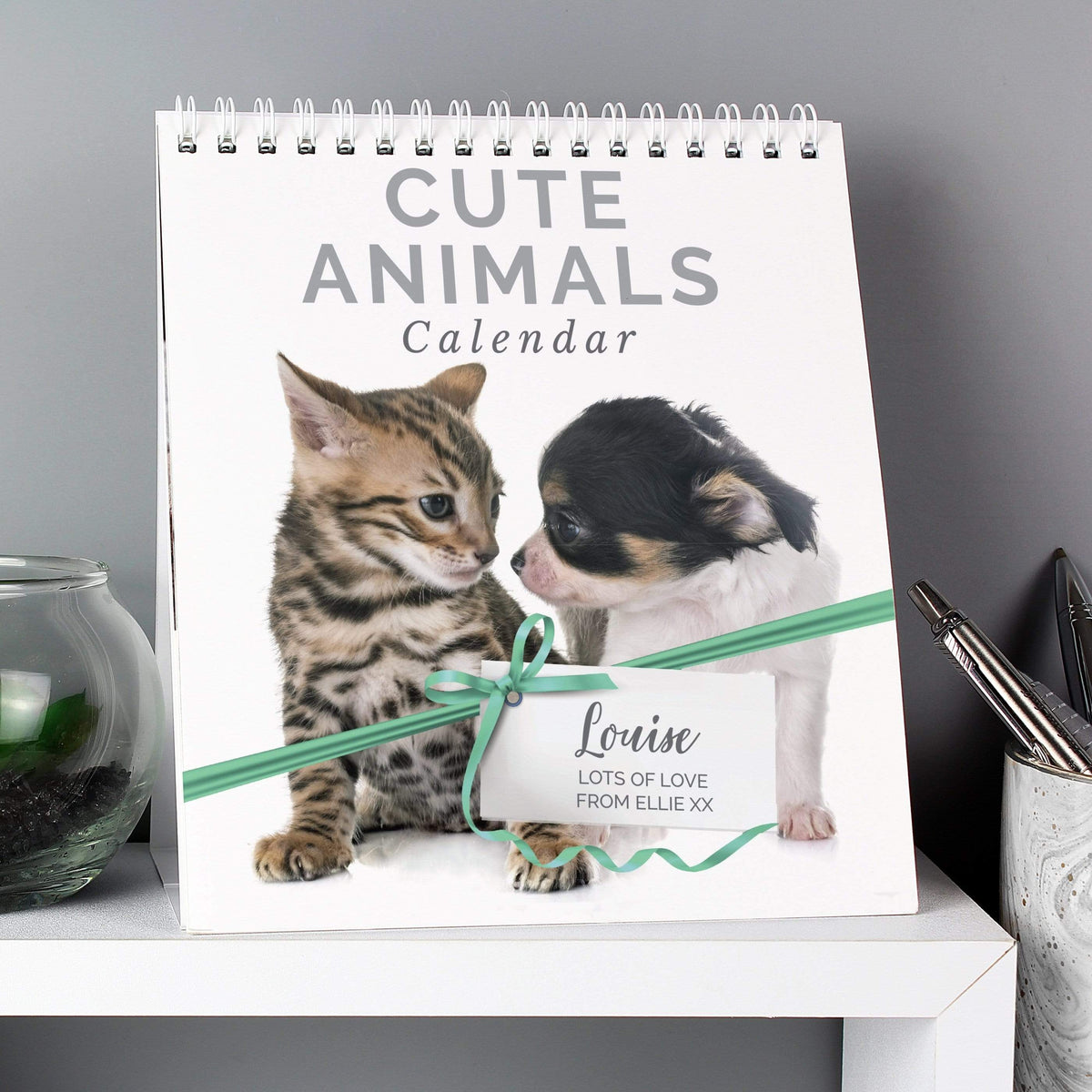 Personalised Memento Stationery & Pens Personalised Cute Animals Desk Calendar