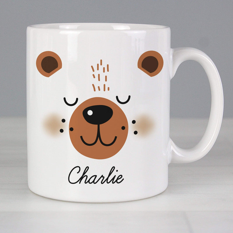 Personalised Memento Mugs Personalised Cute Bear Face Mug