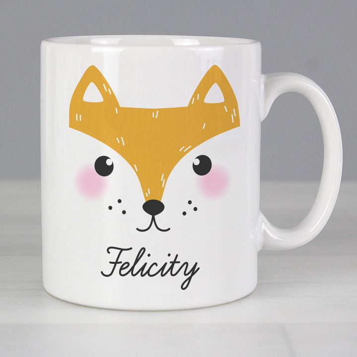 Personalised Memento Mugs Personalised Cute Fox Face Mug