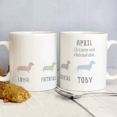 Personalised Memento Mugs Personalised Dachshund Dog Breed Mug