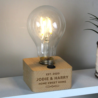 Personalised Memento LED Lights, Candles & Decorations Personalised Decorative LED Bulb Table Lamp