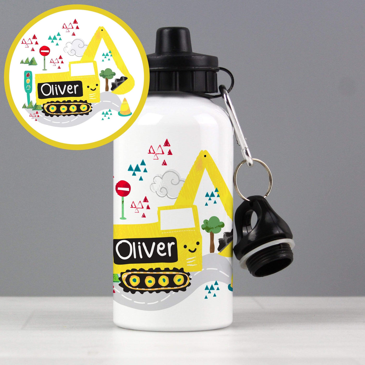 Personalised Memento Mealtime Essentials Personalised Digger Drinks Bottle
